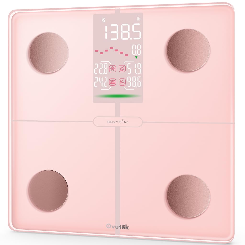 ovutek-scales-k-rperfettwaage-rosa-mit-led-display image 1