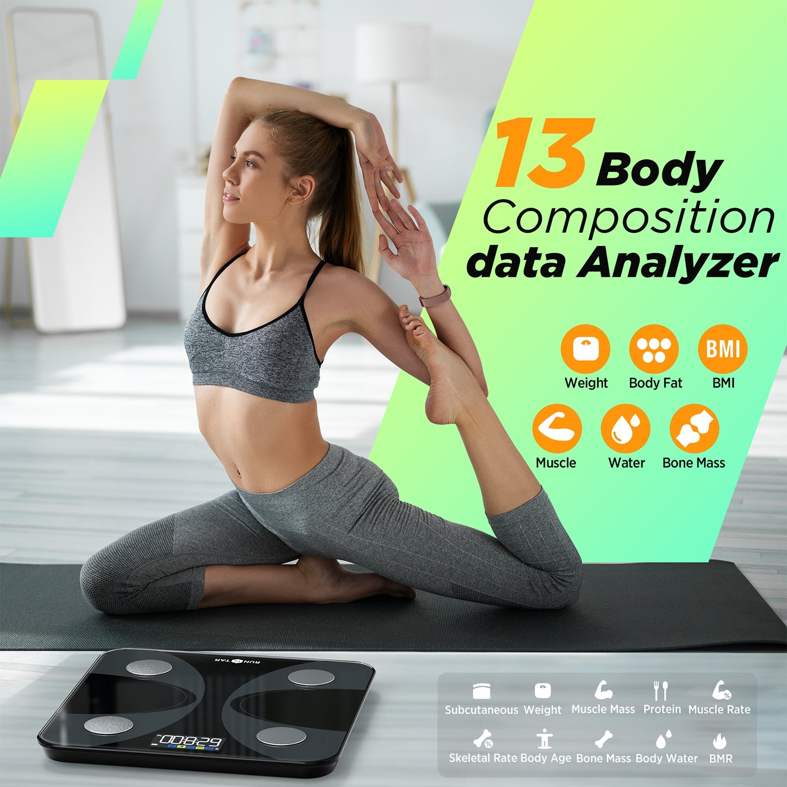 runstar-4e-k-rperwaage-schwarz-k-rperfett-bluetooth-app image 4