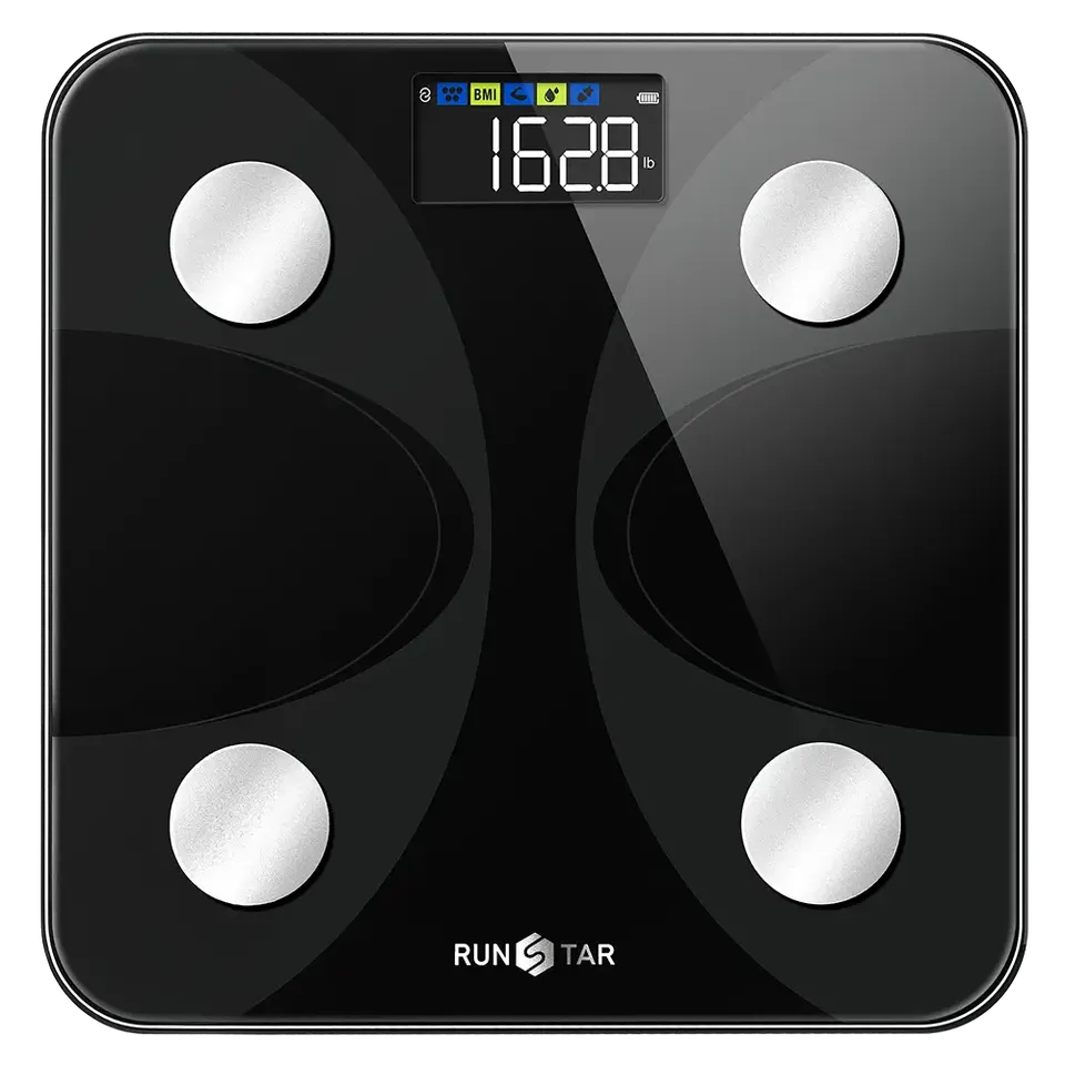 runstar-4e-k-rperwaage-schwarz-k-rperfett-bluetooth-app image 1
