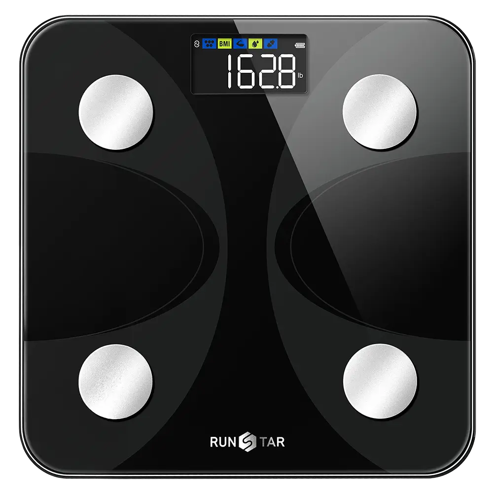 runstar-4e-k-rperwaage-schwarz-k-rperfett-bluetooth-app image 1