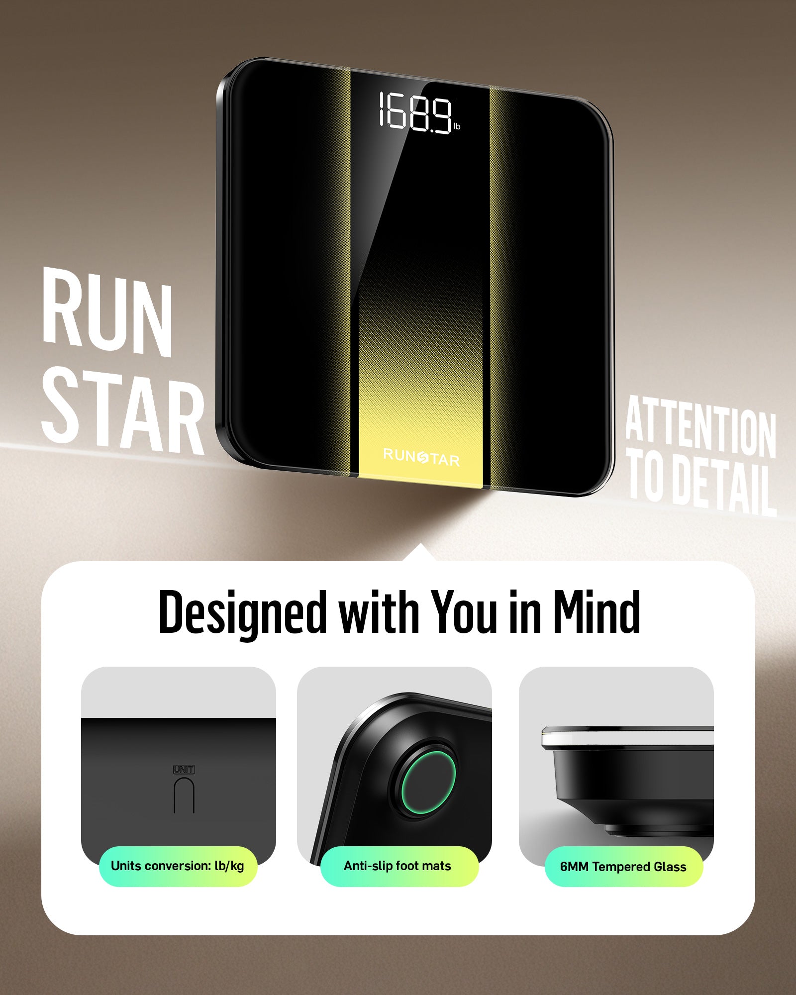 runstar-d400-personenwaage-schwarz-gold-digital-180-kg image 6