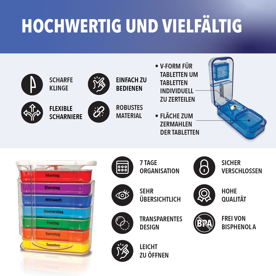 iea-medical-tablettenbox-7-tage-set-mit-tablettenteiler-dose image 2