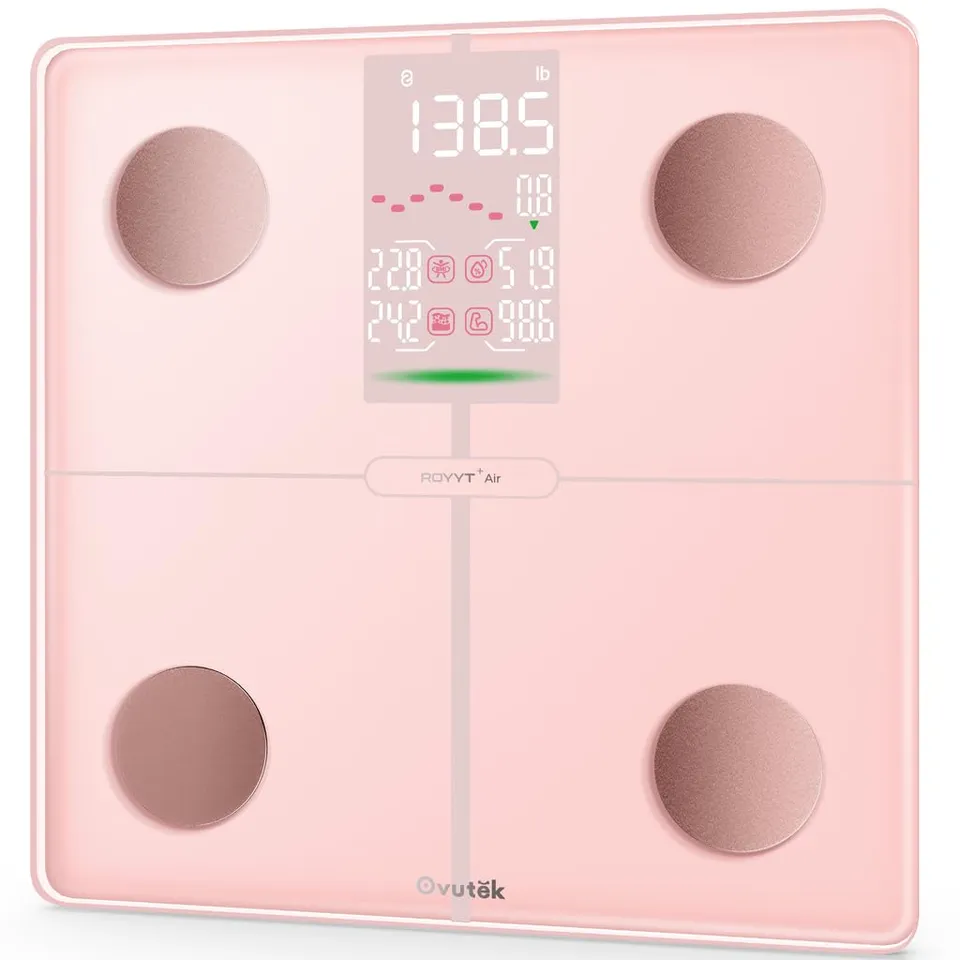 ovutek-scales-k-rperfettwaage-rosa-mit-led-display image 1